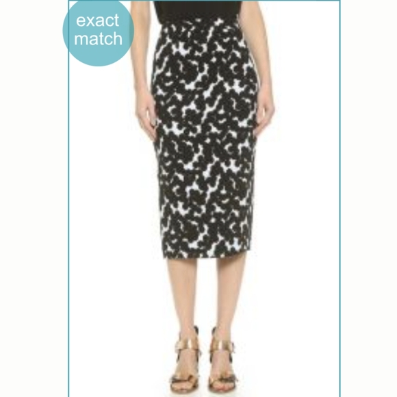 A.L.C. Belle Silk Print Pencil Skirt SZ 8 - Picture 2 of 8